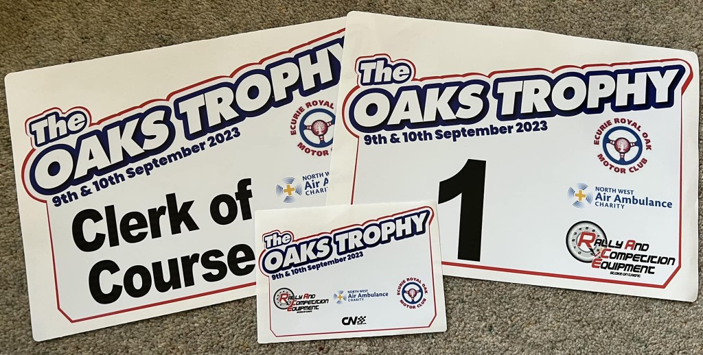 The R.A.C.E Oaks Trophy Rally_RallyPlatesfromCNSignsLtd